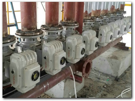 電動(dòng)法蘭球閥自來(lái)水管道案例